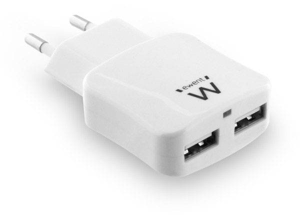 ewent by Eminent EW1302 Chargeur USB pour prise murale 2 x USB