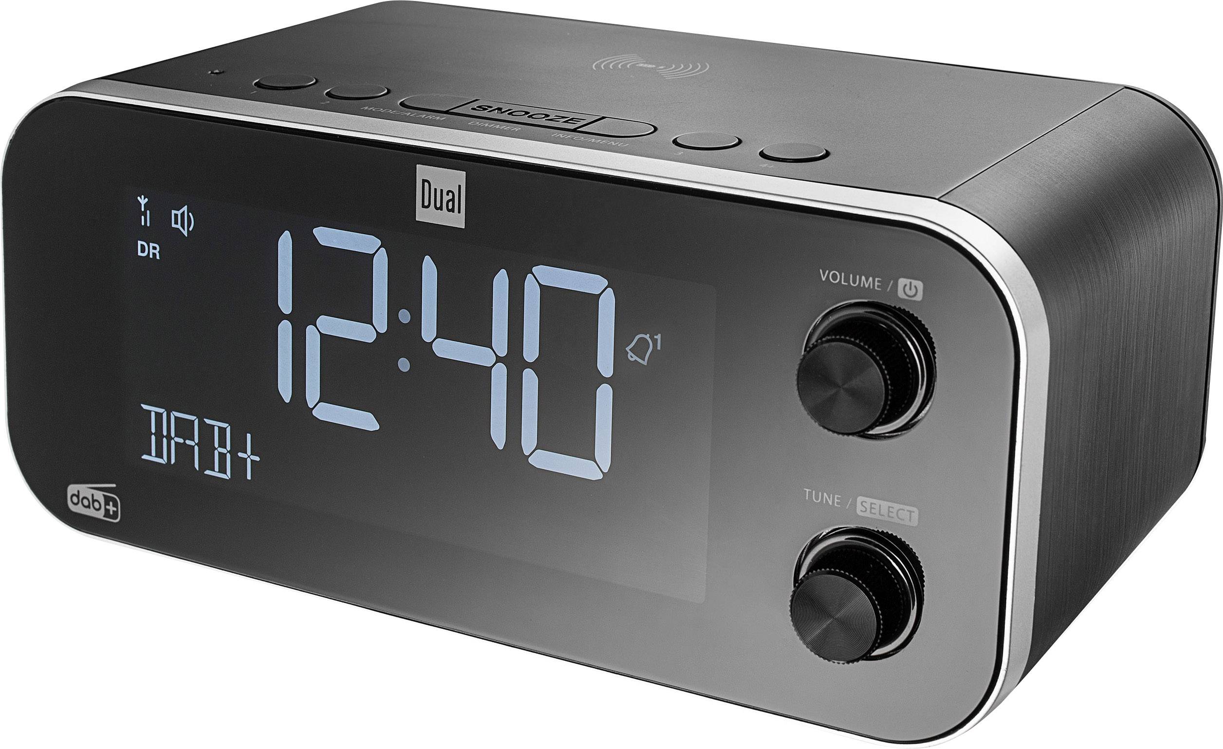 Dual DAB CR 30 Black Bird Radiowecker DAB+, UKW USB Akku-Ladefunktion Schwarz