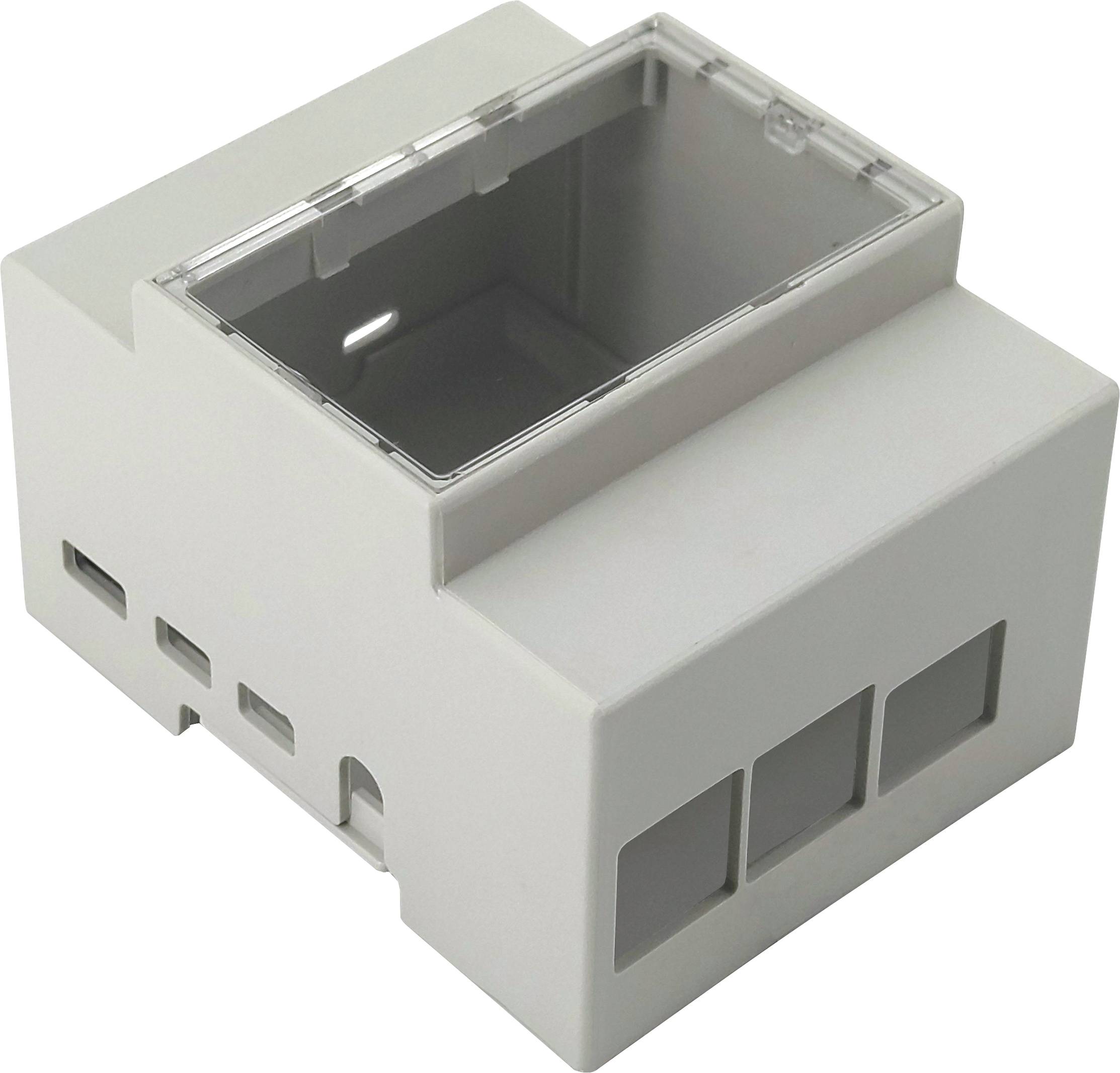 Joy-it RB-CaseP4+07 Boîtier pour ordinateur monocarte Convient pour (kits de développement): Raspberry Pi® pour montage sur rail