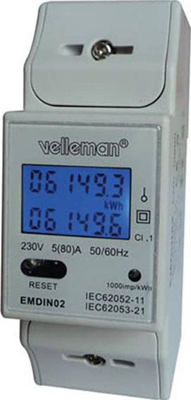 Compteur de coûts d'énergie Velleman EMDIN02 1 pc(s)