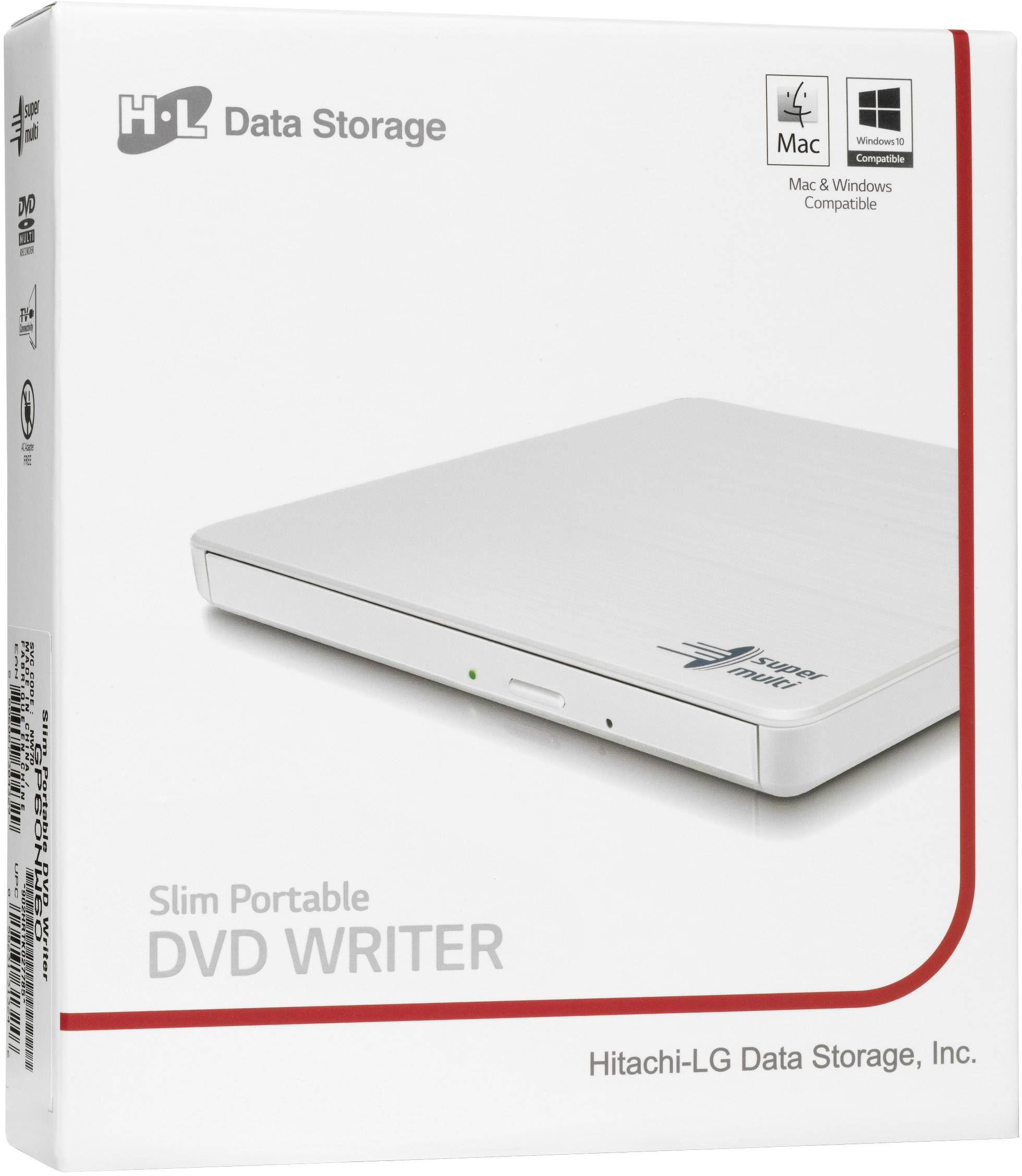 HL Data Storage GP60 Graveur DVD externe au détail USB 2.0 blanc