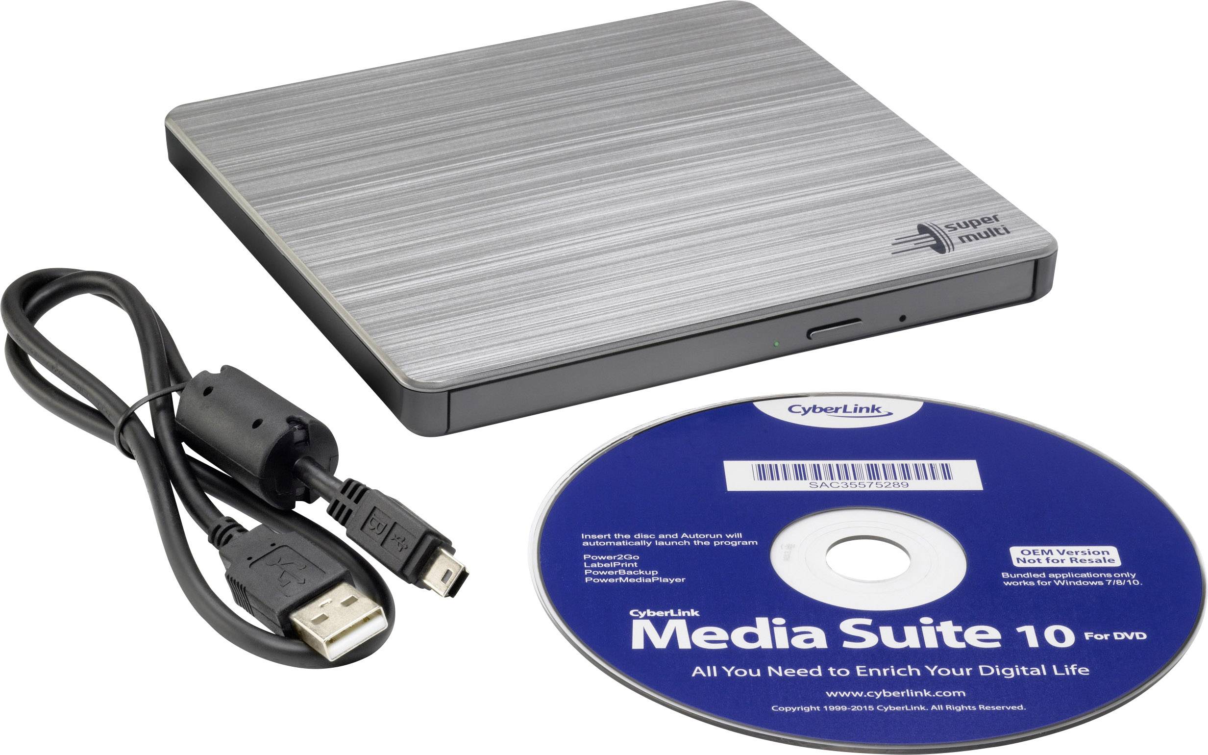 HL Data Storage GP60 Graveur DVD externe au détail USB 2.0 argent