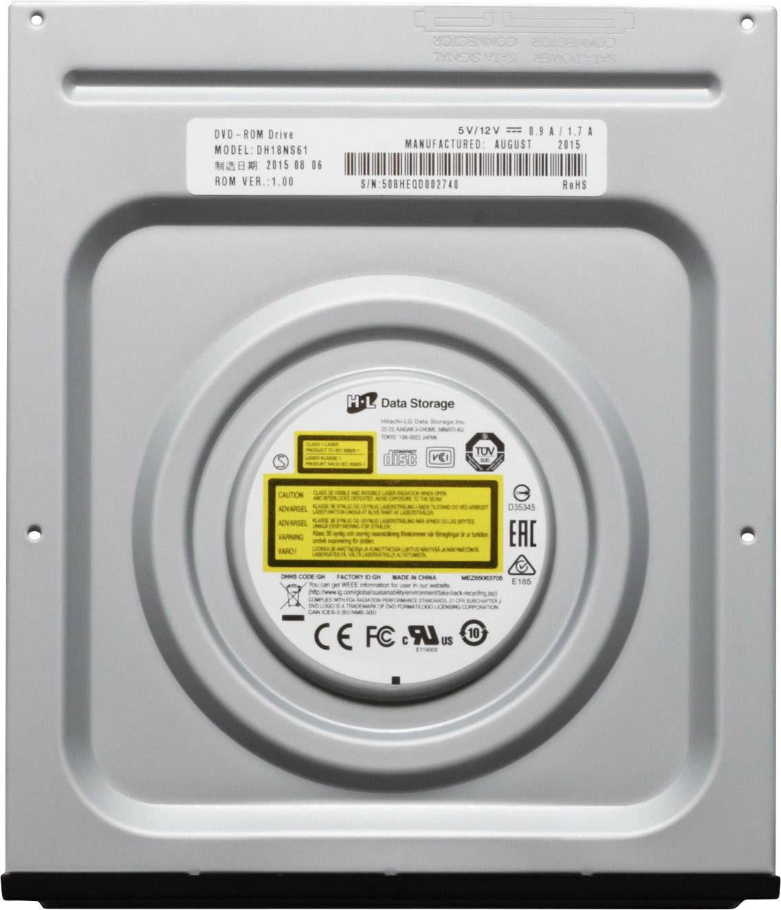HL Data Storage DH18 Lecteur DVD interne vrac SATA noir