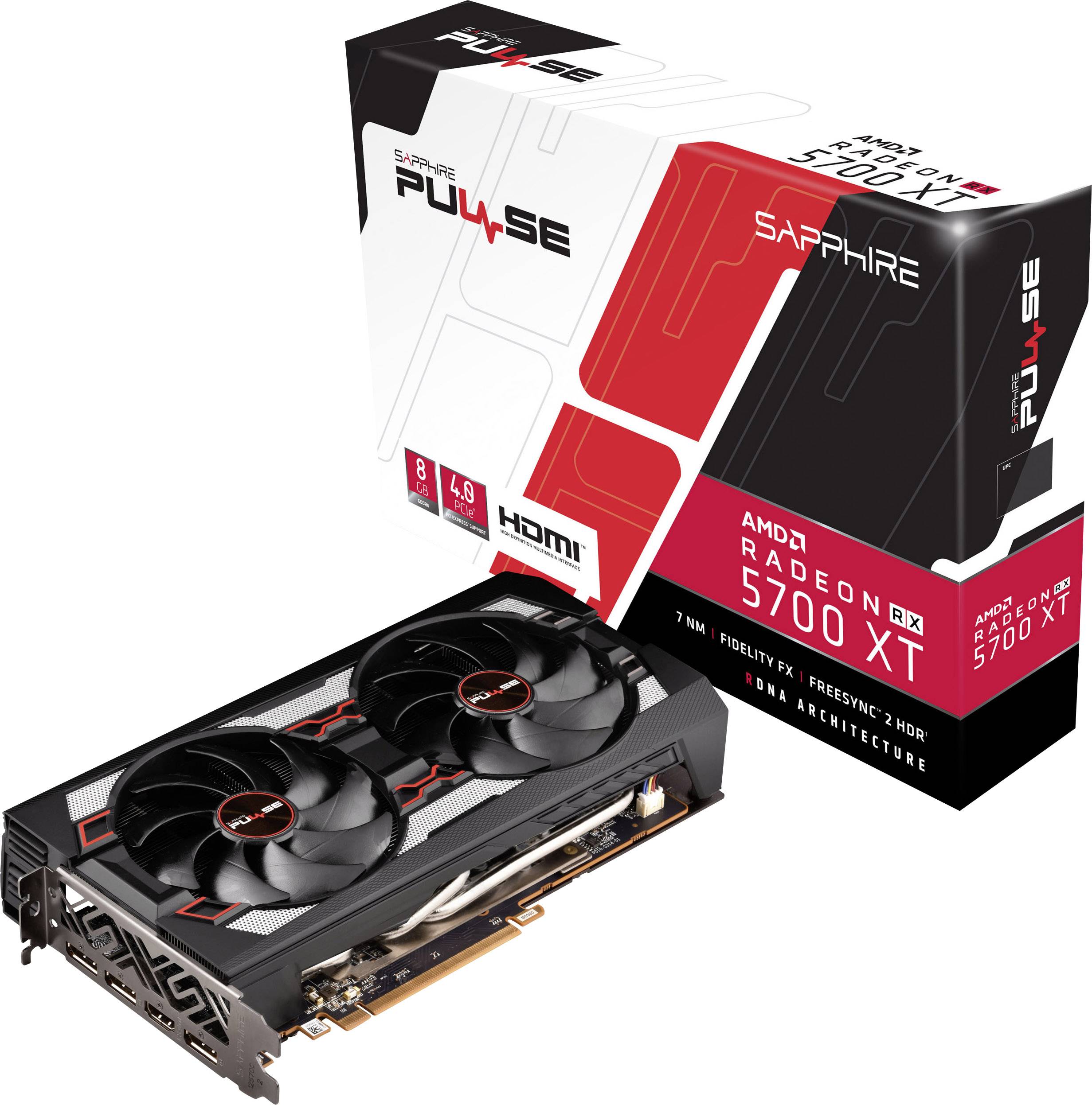 Sapphire Grafikkarte AMD Radeon RX 5700 XT Pulse 8 GB GDDR6-RAM PCIe x16 HDMI®, DisplayPort