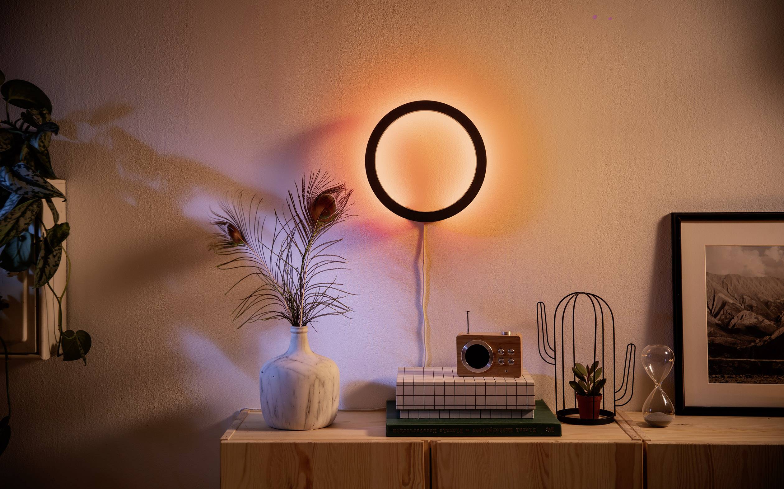 Philips Lighting Hue Lampe de plafond / murale LED 40901/30/P9 Sana LED intégrée 20 W RVBB
