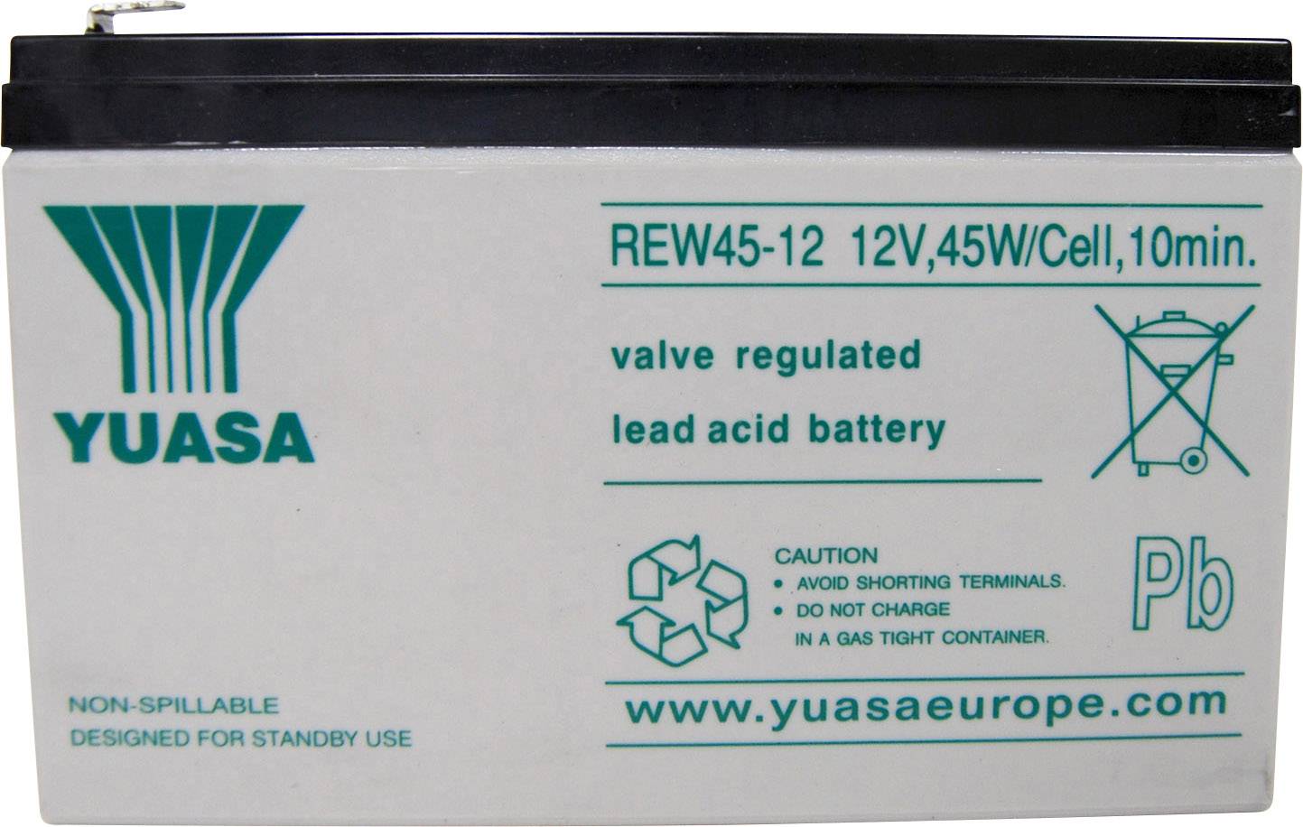 Yuasa REW 45 - 12 REW45/12 Batterie au plomb 12 V 8 Ah plomb (AGM) (l x H x P) 151 x 97 x 64 mm cosses plates 6,35
