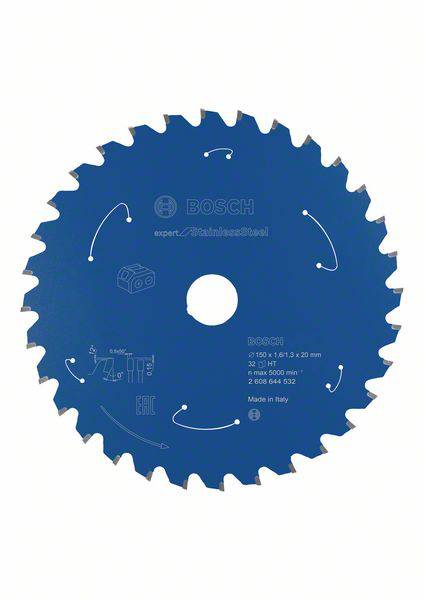 Bosch Accessories 2608644532 Lame de scie circulaire 150 x 20 mm Nombre de dents: 32 1 pc(s)
