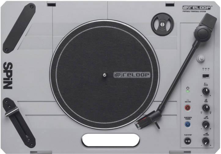 Reloop Spin USB-Plattenspieler Riemenantrieb Grau, Schwarz