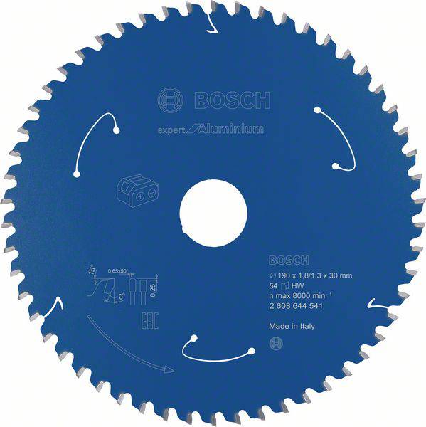 Bosch Accessories 2608644541 Lame de scie circulaire 190 x 30 mm Nombre de dents: 54 1 pc(s)