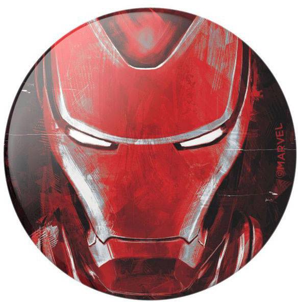 POPSOCKETS PopGrip IronMan Support pour téléphone portable rouge