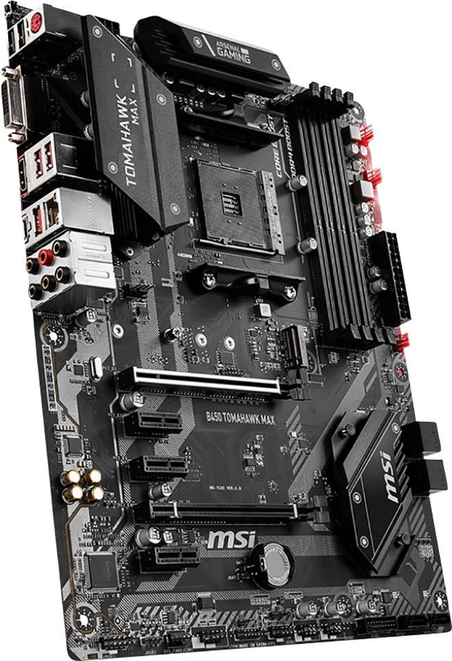 MSI Gaming B450 Tomahawk Max Carte mère Socket (PC) AMD AM4 Facteur de forme (détails) ATX Chipset de la carte mère AMD® B450