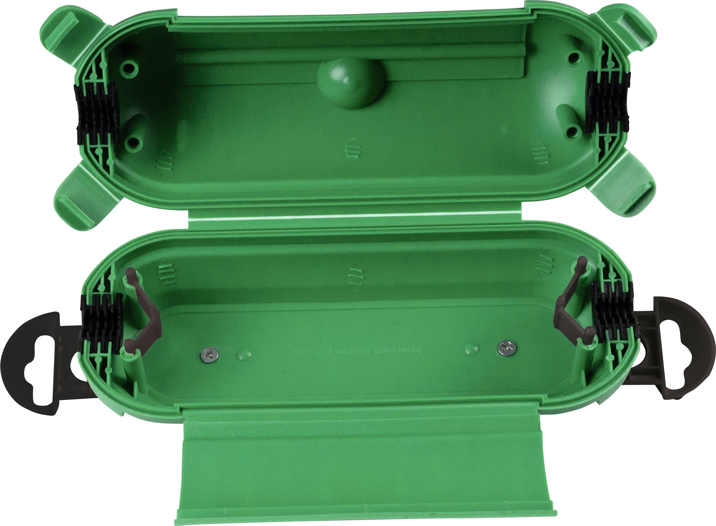Manchettes de câble en plastique vert, ouvertes, adaptées à la connexion et à l'isolation des câbles dans des environnements humides.