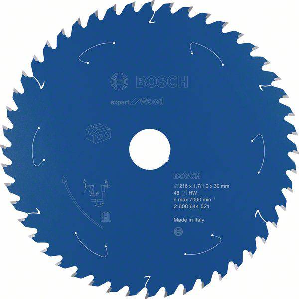 Bosch Accessories 2608644521 Lame de scie circulaire 216 x 30 mm Nombre de dents: 48 1 pc(s)