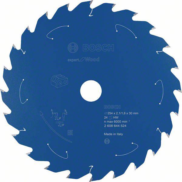Bosch Accessories 2608644524 Lame de scie circulaire 254 x 30 mm Nombre de dents: 24 1 pc(s)