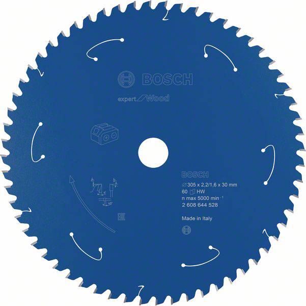 Bosch Accessories 2608644528 Lame de scie circulaire 305 x 30 mm Nombre de dents: 60 1 pc(s)