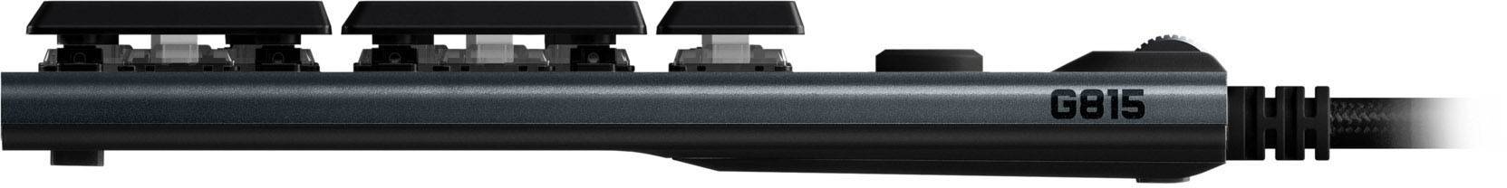 Logitech Gaming G815 Lightsync Clicky USB-Gaming-Tastatur Deutsch, QWERTZ, Windows® Schwarz Beleuch