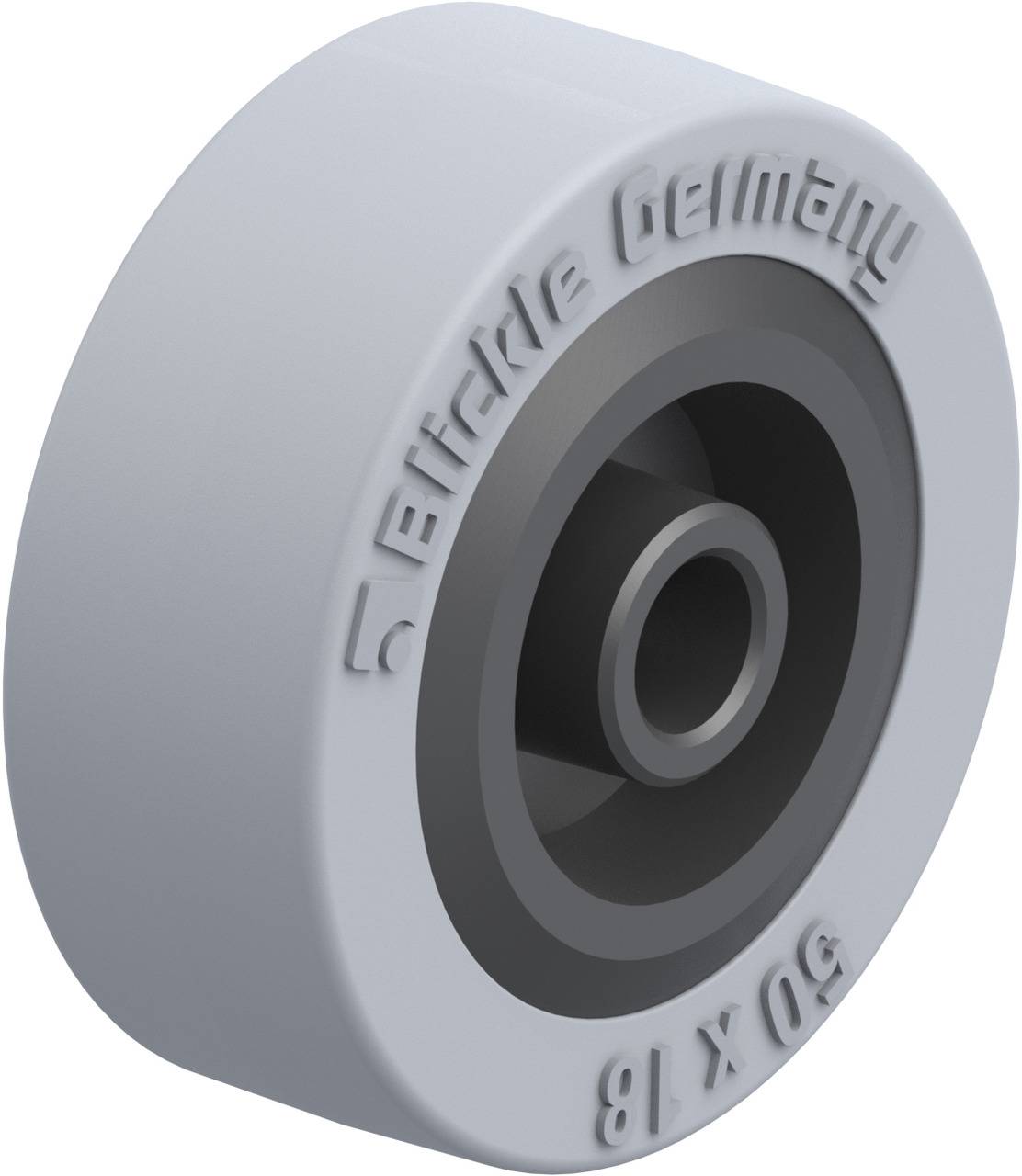 Rouleau gris-blanc portant l'inscription 'Elride Germany', dimensions : 50 x 18 mm. Adapté aux applications techniques, présente une conception robuste.