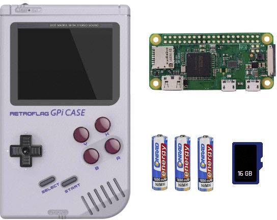 Retroflag Console rétro 16 GB gris