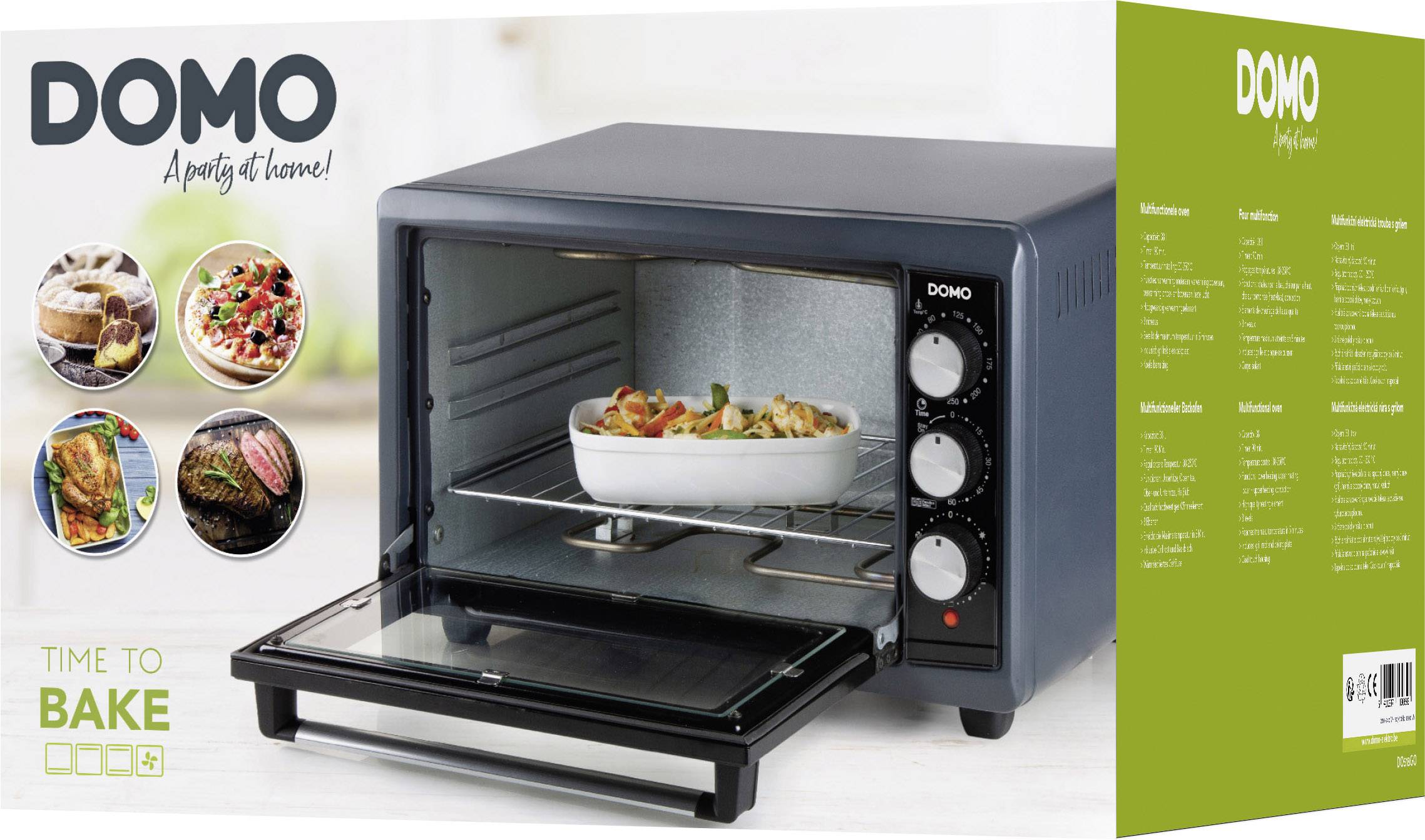 Mini-four DOMO DO518GO fonction minuteur 38 l 1 pc(s)