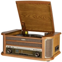 Reflexion HIF2002 Chaîne stéréo rétro FM, CD, Cassette, Lecteur de disque, USB, Boîtier en bois véritable, fonction Reflexion HIF2002 Chaîne stéréo rétro FM, CD, Cassette, Lecteur de disque, USB, Boîtier en bois véritable, fonction