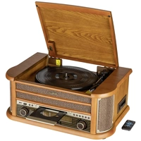 Reflexion HIF2002 Chaîne stéréo rétro FM, CD, Cassette, Lecteur de disque, USB, Boîtier en bois véritable, fonction Reflexion HIF2002 Chaîne stéréo rétro FM, CD, Cassette, Lecteur de disque, USB, Boîtier en bois véritable, fonction