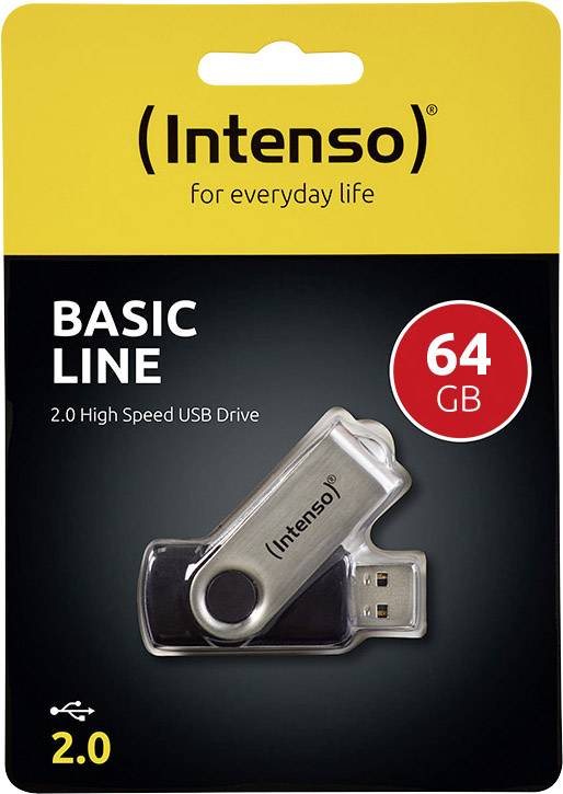 Intenso Basic Line Clé USB 64 GB noir 3503490 USB 2.0