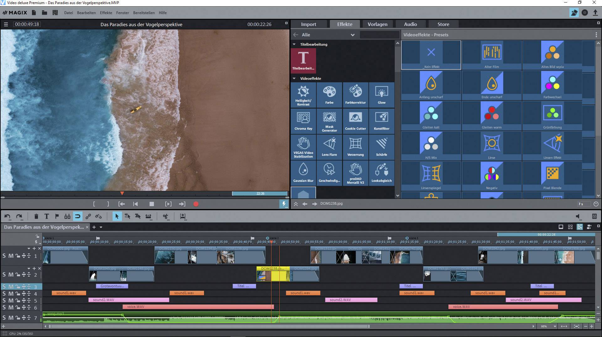 Montage vidéo Magix Video deluxe Premium 778481 version complète, 1 licence Windows 1 pc(s)
