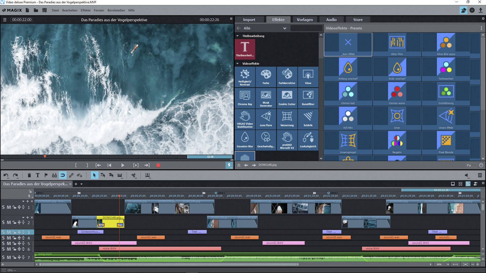 Montage vidéo Magix Video deluxe Premium 778481 version complète, 1 licence Windows 1 pc(s)