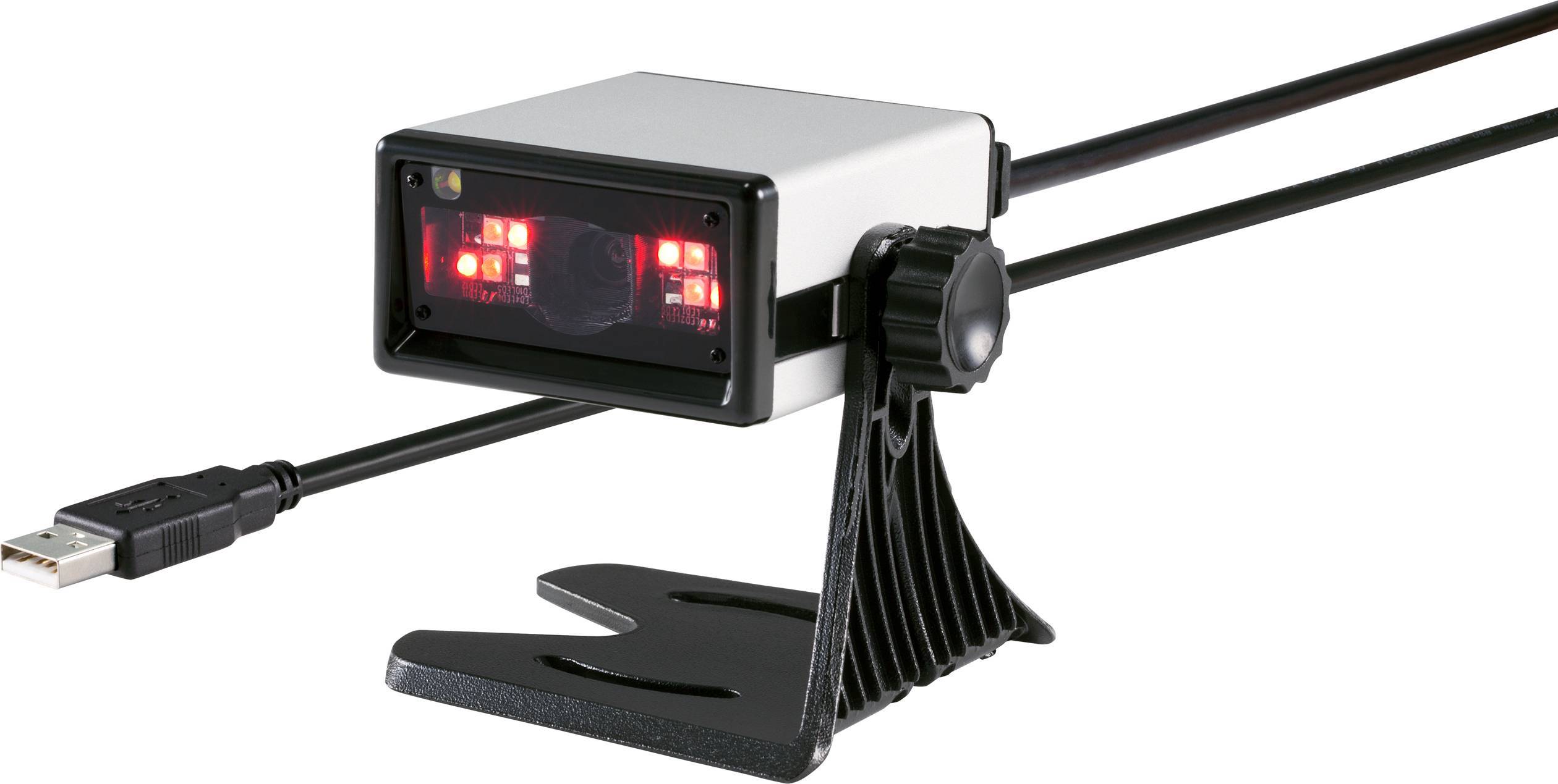 Lecteur de code-barres 2D Renkforce filaire 2D imagerie argent scanner encastrable USB 1.1, USB 2.0