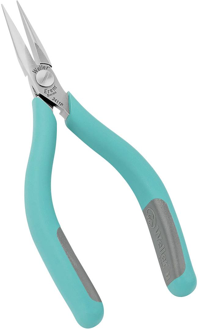 Weller Erem® 2411P antistatique (ESD) Pince à becs pointus demi-ronde Acier à outils