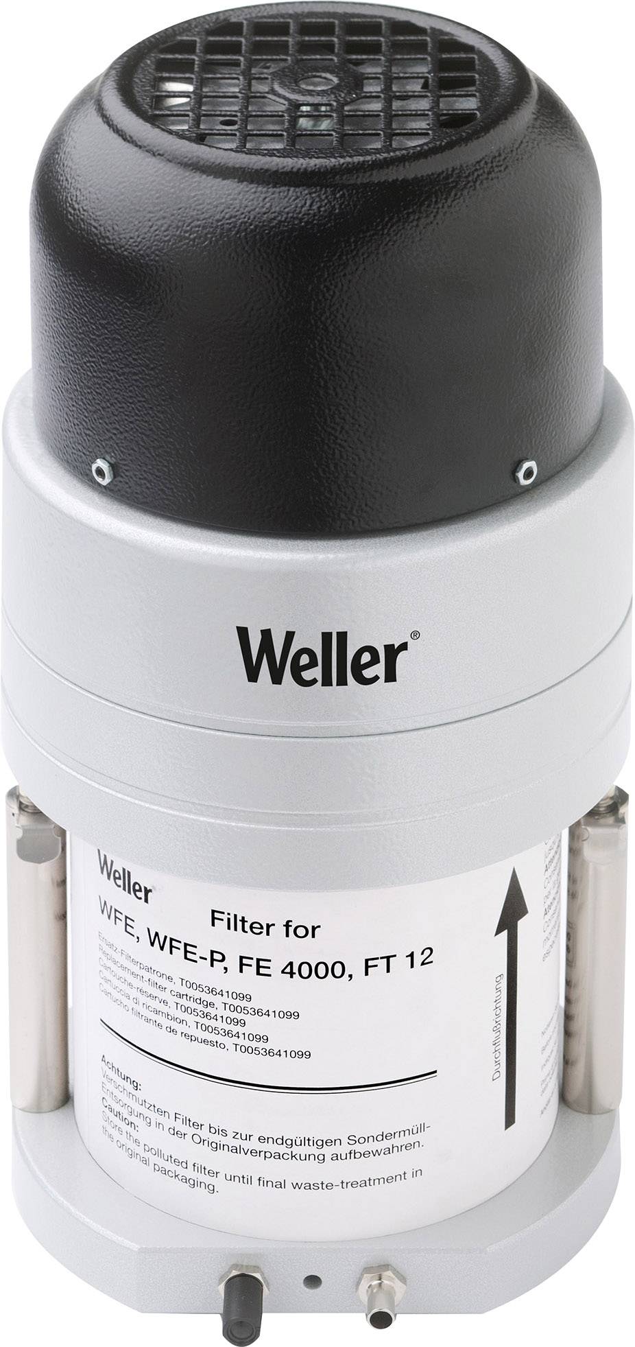Filtre à air de Weller pour modèles WFE, WFE-P, FE 4000, FT 12. Forme cylindrique, couleur argent avec détails noirs.