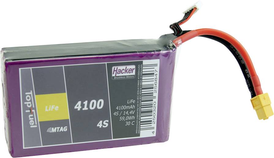 Hacker Pack de batterie (LiFe) 4100 Nombre de cellules: 4