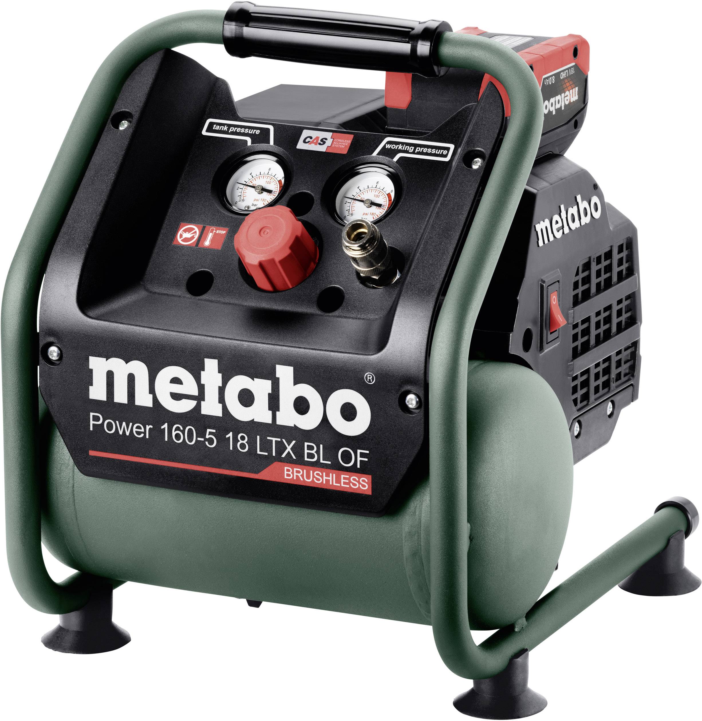Compresseur à air comprimé sans fil Metabo Power 160-5 18 LTX BL OF 5 l 8 bar