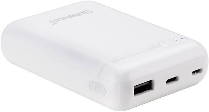 Intenso XS10000 Powerbank (batterie supplémentaire) 10000 mAh LiPo blanc affichage du statut