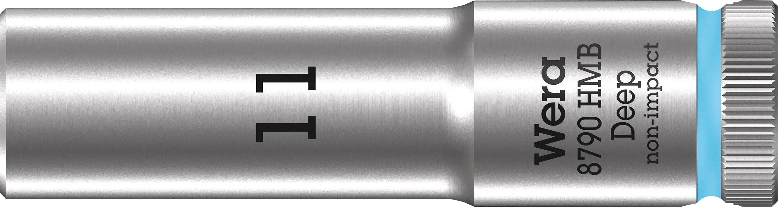 Douille Wera, taille 11, modèle 8790 HMB Deep, convenant aux applications non percutantes.