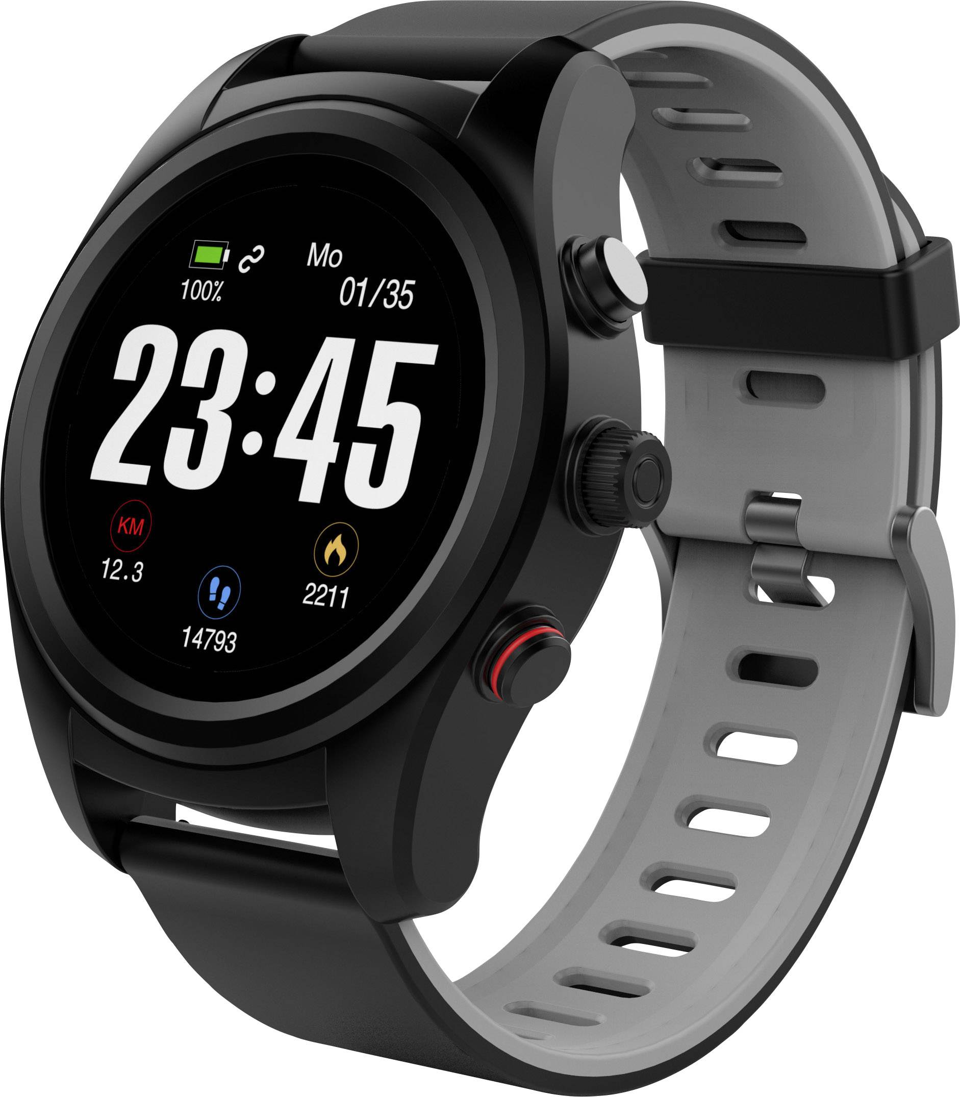 Bracelet connecté swisstone SW 750 Pro noir