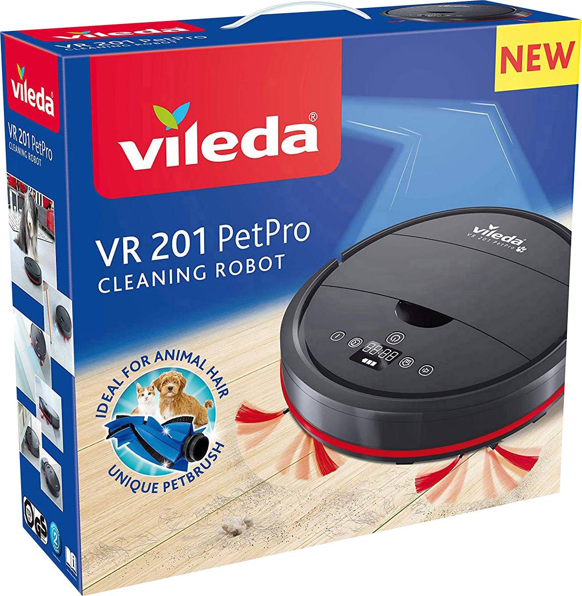 Vileda VR201 PetPro Aspirateur robot noir