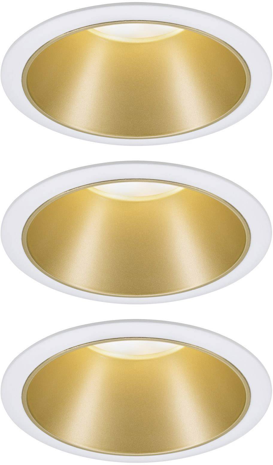 Spot encastrable Paulmann 93406 Cole Coin jeu de 3 LED 6.50 W blanc, or