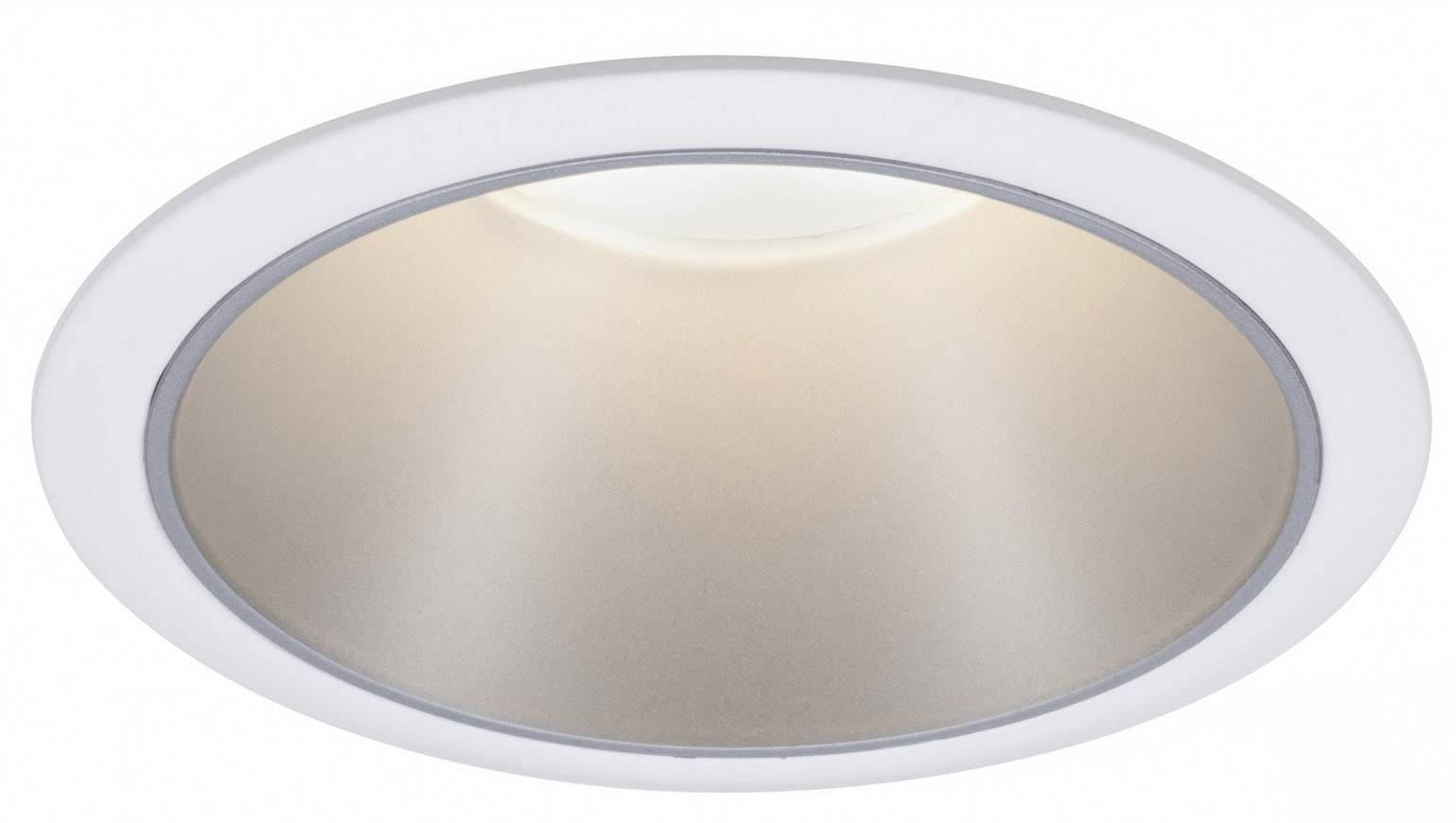 Paulmann 93409 Cole Coin Spot encastrable LED 6 W blanc, argent