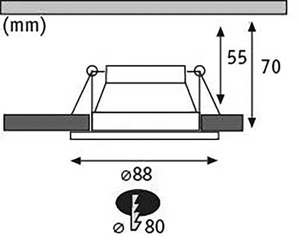 Paulmann 93410 Cole Coin Spot encastrable jeu de 3 LED 6 W blanc, argent