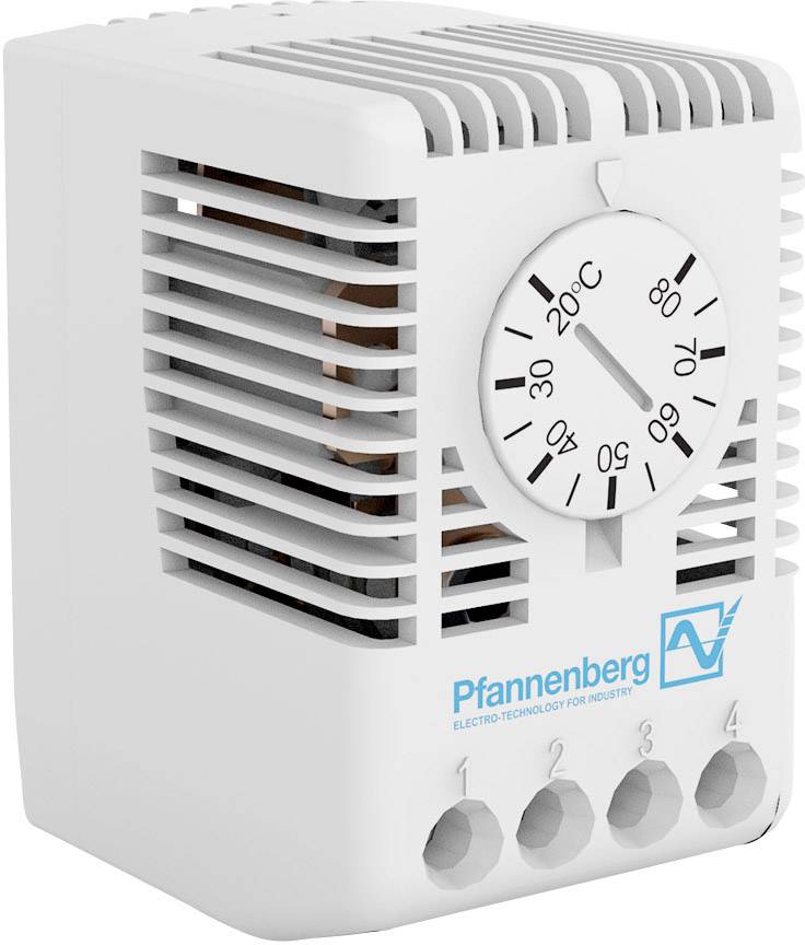 Un radiateur électrique blanc avec un thermostat analogique affichant des températures de 0 à 60 degrés Celsius.