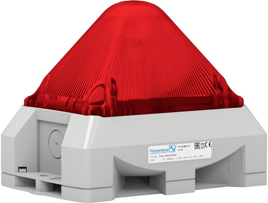 Un voyant rouge sur un boîtier blanc. C'est un signal d'alarme fréquemment utilisé dans les environnements industriels pour alerter le personnel.