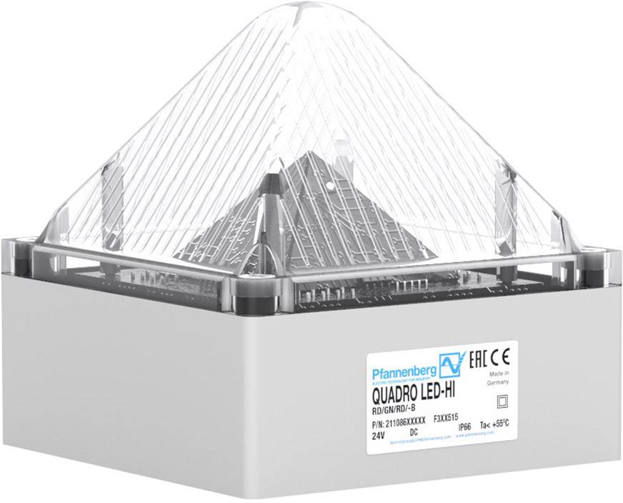 Pfannenberg Avertisseur optique QUADRO LED HI 90-253 AC CL 21108641000 transparent(e) clair flash, feu clignotant, lumière