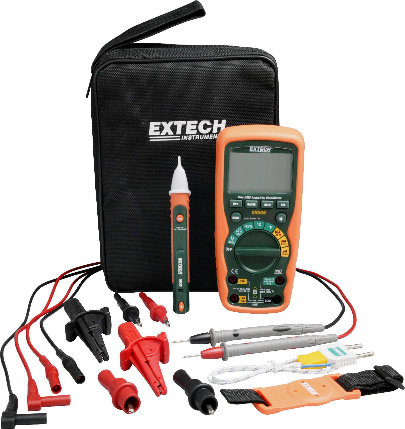Extech EX505-K Multimètre numérique étanche (IP67) CAT IV 600 V Affichage (nombre de points): 4000