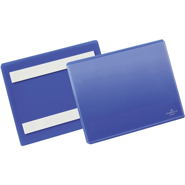 Durable 176307 Pochette pour étiquettes, autoadhésive bleu foncé (l x H) 163 mm x 120 mm DIN A6 horizontal Durable 176307 Pochette pour étiquettes, autoadhésive bleu foncé (l x H) 163 mm x 120 mm DIN A6 horizontal