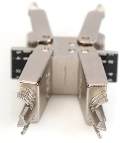 Adaptateur réseau informatique Digitus DN-93912 adaptateur RJ45 CAT 6a (câble brut CAT 7), CAT 6a, CAT 6 [1x LSA - 1x LSA] argent
