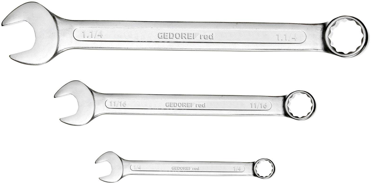 Gedore RED 3301041 R09110080 Clé mixte Ouverture de clé (métrique) 07 - 19 mm Ouverture de clé (pouces) (uniquement pour le