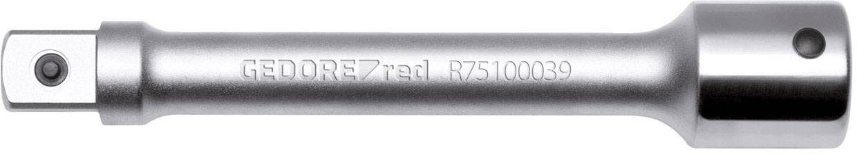 Rallonge pour outils, de couleur argent, avec une extrémité carrée permettant de fixer des outils. Nom de marque et numéro de série gravés.