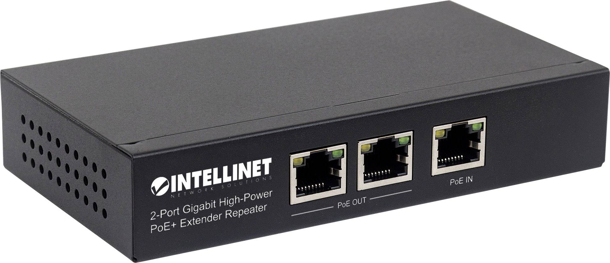 Répéteur PoE Intellinet 561266 1 GBit/s IEEE 802.3af (12.95 W), IEEE 802.3at (25.5 W)