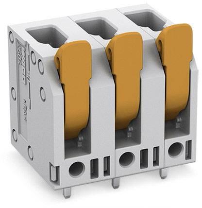 Borne pour circuits imprimés WAGO 2604-3302 4 mm² Nombre de pôles 2